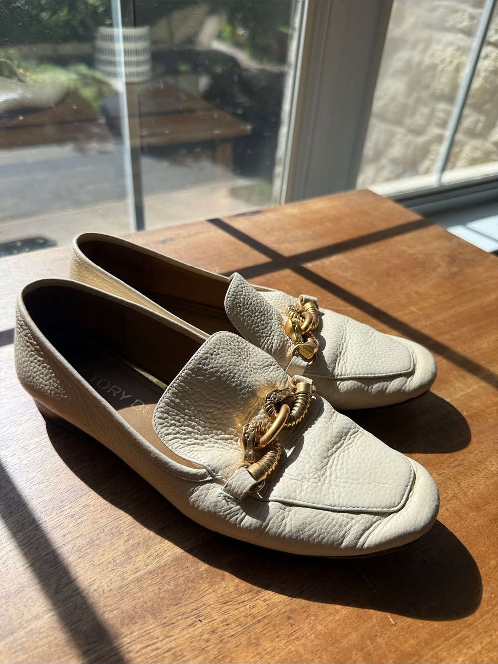Tory Burch Cream Jesse Loafers